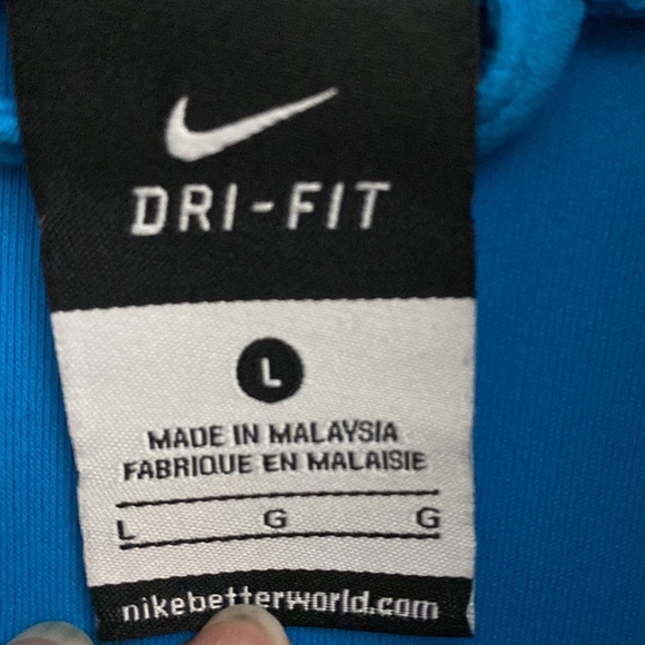 Nike girls blue 1/4 zip dri fit athletic pullover size L - Picture 6 of 7